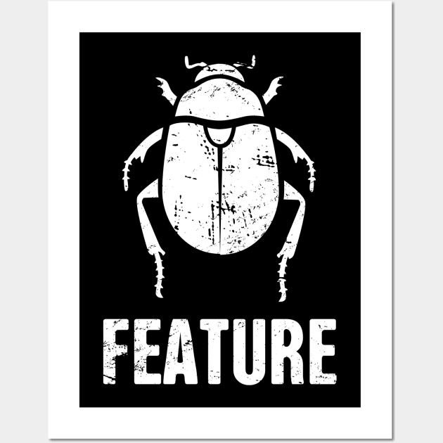 Feature Or Bug? - Funny CS Software Developer Wall Art by Wizardmode